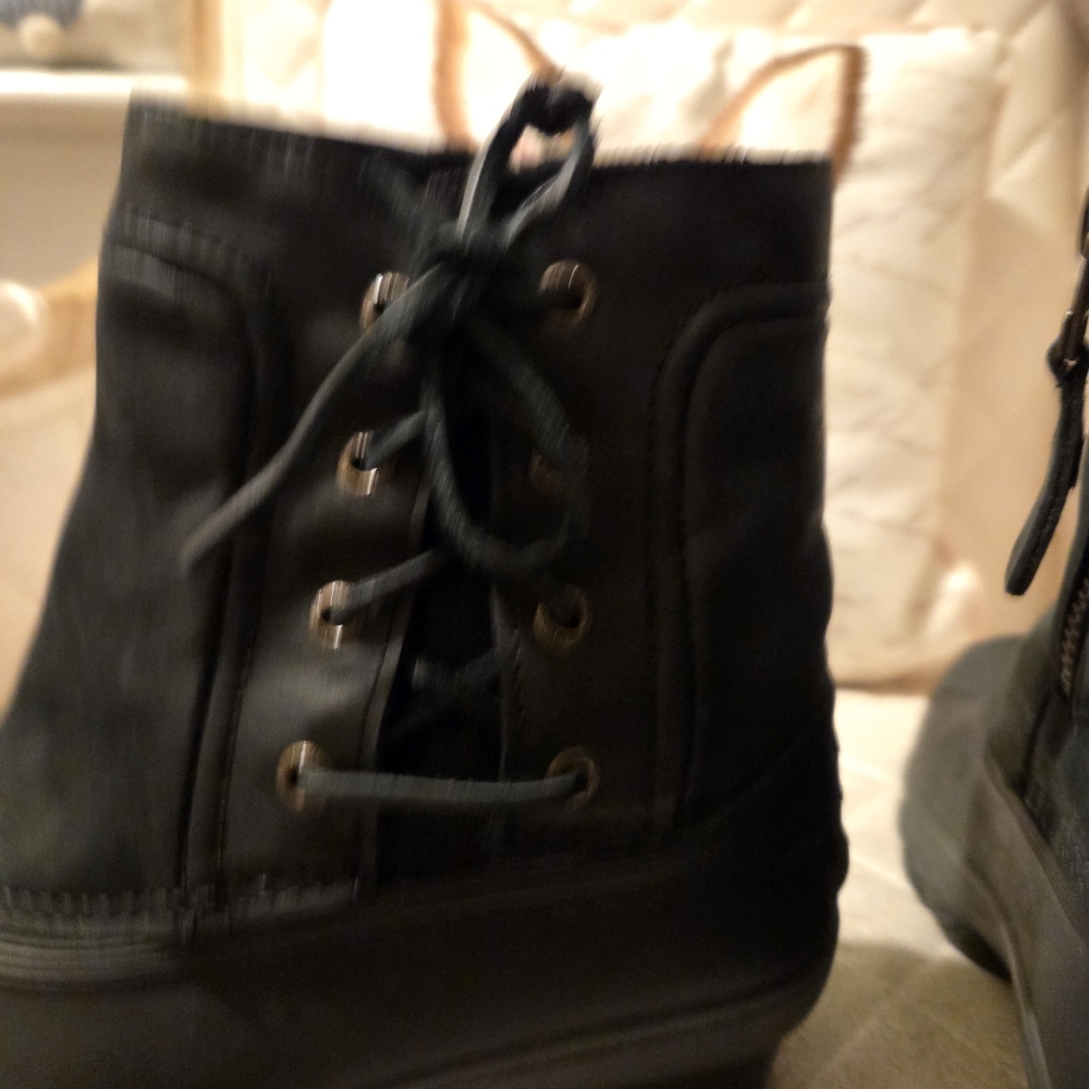 Sperry Black Lace-Up Boots - Picture 8 of 11